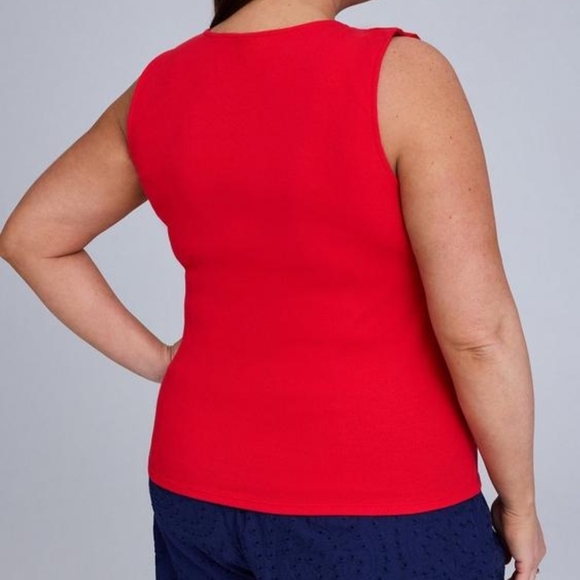 Torrid Red Ruffled Tank Top - Picture 3 of 4